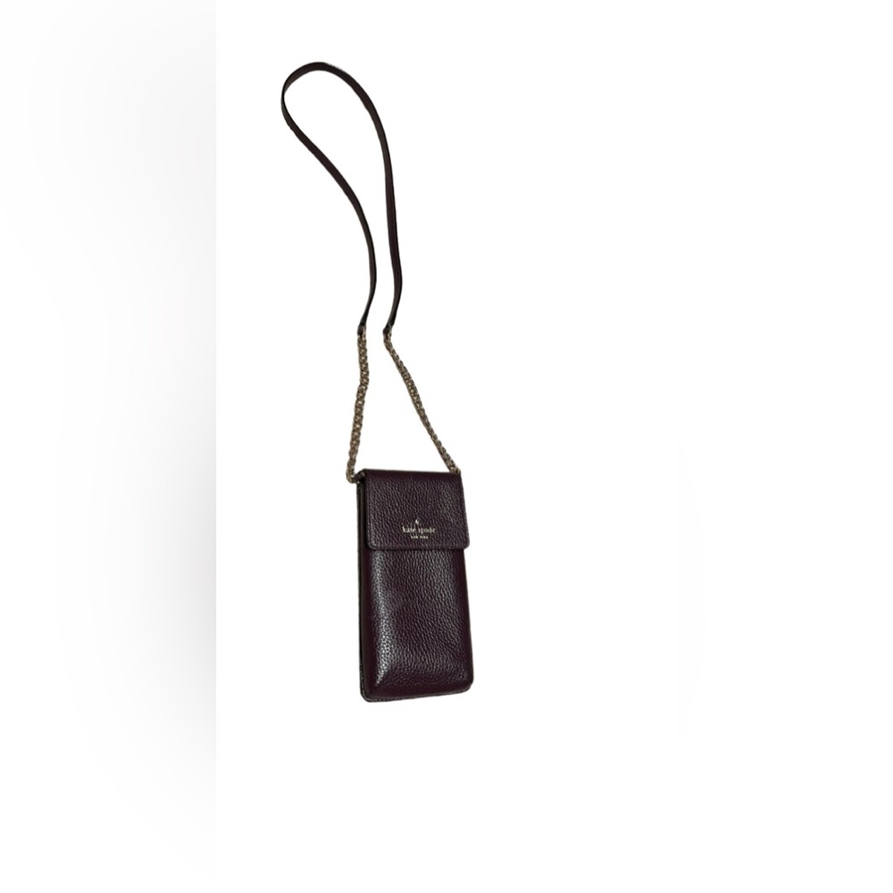 KATE SPADE Leather phone holder Crossbody Bag - dark purple
